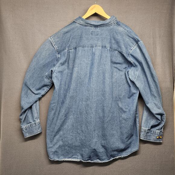 CE Schmidt Workwear Shirt Mens 2XLT Denim Chambray Long Sleeve Button Up Utility - Picture 2 of 14